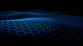 Digital hexagonal abstract wave loop background 3d animation - Powered by Shutterstock - Get 15% off with code: PIKWIZARD15