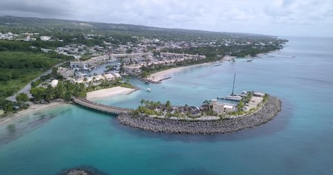 Aerial view of Port St. Charles Marina on the island of Barbados