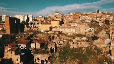 Aerial view of ancient Constantine, Algeria