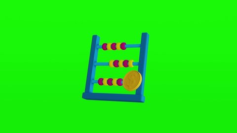 Motion Abacus in 3D Illsutration 