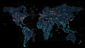 world map digital  hud motion - Powered by Shutterstock - Get 15% off with code: PIKWIZARD15