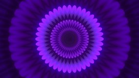 Bright hypnotic circles with pulsation and lines. Motion. Psychedelic pattern with circles and lines. Flashing bright circles in general pattern
