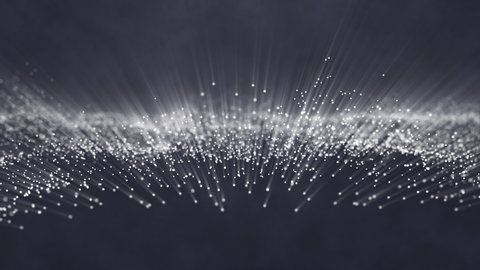 Gray particles floating on a 4K black background.