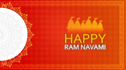 Happy Ram Navami 2022. Rama Navami Background with 3D Text 