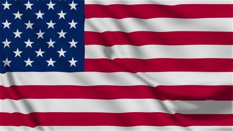 American flag video. 3d United States American Flag Slow Motion video. US American Flag Blowing Close Up. US Flags Motion Loop HD resolution USA Background. USA flag 4K Full HD video