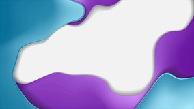 Blue and purple abstract liquid waves corporate motion background. Seamless looping. Video animation Ultra HD 4K 3840x2160