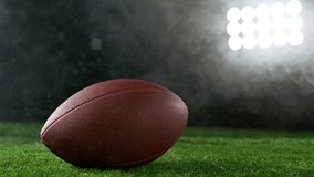 Close-up of American Football Ball, Super Slow Motion at 1000 fps. Filmed on High Speed Cinematic Camera. - Powered by Shutterstock - Get 15% off with code: PIKWIZARD15