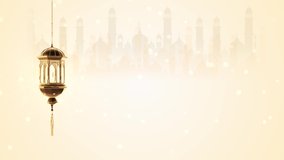 Traditional Ramadan candle lanterns and moon are hanging and swing on clean white background. islamic ornament. arabic mosque silhouette for holy month of muslim community, Ramadan Kareem celebration. - Powered by Shutterstock - Get 15% off with code: PIKWIZARD15