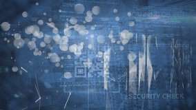 Animation of data and qr code on blue background. global internet security, data processing, connections and digital interface concept digitally generated video. - Powered by Shutterstock - Get 15% off with code: PIKWIZARD15