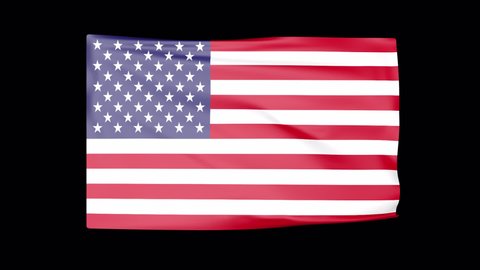 A beautiful view of American flag video. Wonderful shiny flag. Sign of America. Background, Alpha Cannel, Looped, Flag HD resolution. American flag Closeup. Full HD vide.