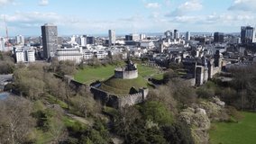 Cardiff Castle Aerial Video Wales