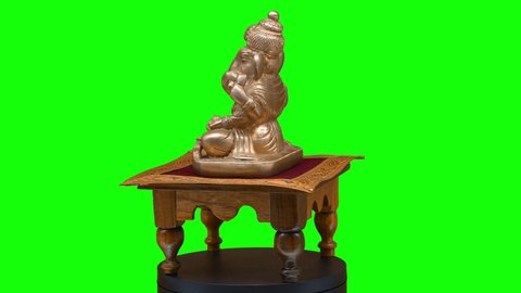 Indian God Dagdusheth Halwai Ganpati on rotating table