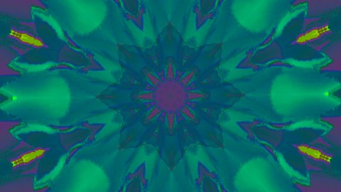 Multicolored dynamic cyberpunk dreamy glittering background. Kaleidoscope footage for your project. 