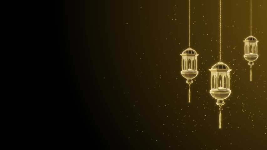 3D Loop celebration lantern hanging from ceiling on dark background loop animation. Eid Ramadan Kareem islamic motion background. Eid Mubarak islamic ramadan candle lantern mosque Islamic backgrounds. Royalty-Free Stock Footage #1089089861