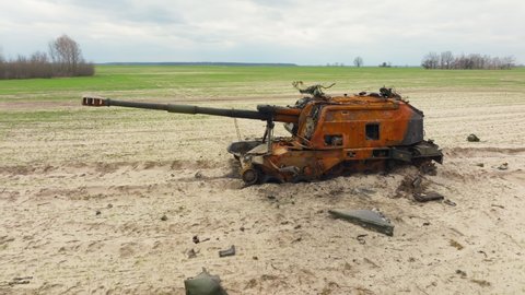 Military destroy war ukraine army technical tank gun industrial