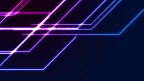 Blue ultraviolet neon geometric lines abstract tech motion background. Seamless looping. Video animation Ultra HD 4K 3840x2160