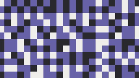 Seamless loop geometric mosaic with very peri violet elements. Geometric tiles in abstract animated background. Motion graphic pattern in a flat design