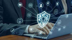 Cyber security concept. Encryption. Data protection. Anti virus software. Communication network. - Powered by Shutterstock - Get 15% off with code: PIKWIZARD15