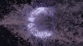 blue and pink circle spinning in the water. neon color and 3d water animation - Powered by Shutterstock - Get 15% off with code: PIKWIZARD15