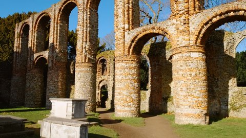 The ruins of St. Botolph's Priory, a medieval house of Augustinian canons in Colchester, Essex, England, UK founded in 1093
