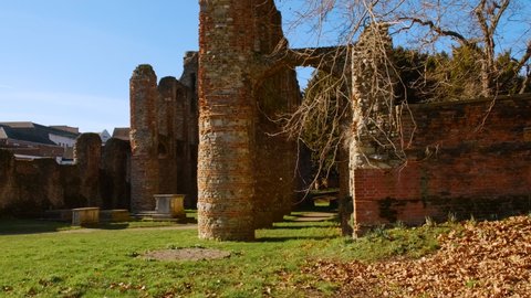 The ruins of St. Botolph's Priory, a medieval house of Augustinian canons in Colchester, Essex, England, UK founded in 1093
