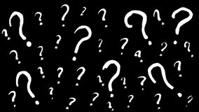 Set of many question marks over a black dark background. Hand-drawn animation that can be looped. - Powered by Shutterstock - Get 15% off with code: PIKWIZARD15