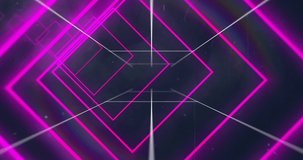 Animation of pink neon geometrical shapes over colorful qr codes. abstract, light, pattern and movement concept digitally generated video. - Powered by Shutterstock - Get 15% off with code: PIKWIZARD15