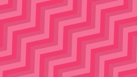 Zigzag red and pink lines move diagonally. 4K Abstract background.