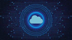 Cybersecurity, Secure Cloud, Network, IaaS, PaaS, SaaS Encrypted Cloud Concept Shown on a Digital Blue Background. - Powered by Shutterstock - Get 15% off with code: PIKWIZARD15