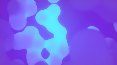 Magical glowing liquid blobs look like a lava lamp. 3d rendering loop animation