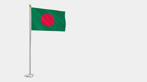 A loop video of the entire Bangladesh flag swaying in the wind.