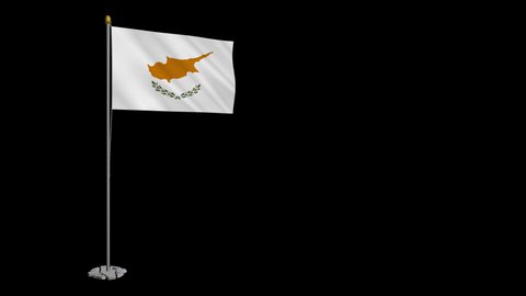 A loop video of the entire Cyprus flag swaying in the wind.