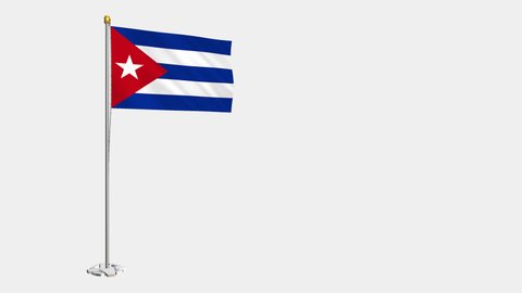 A loop video of the entire Cuba flag swaying in the wind.