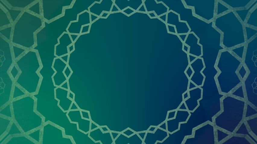 Animated Decorated Oriental Ornaments Pattern Backdrop Template. Ramadan and Happy Eid Islamic Holidays Banner Template Blue Gradient with Oriental or Islamic Geometric Ornaments Animation Background | Shutterstock HD Video #1089158849
