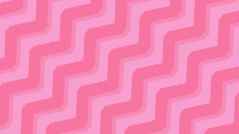 Zigzag pink lines move diagonally. 4K Abstract background.