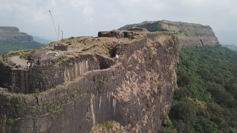 Adventurous tourists explore ancient Vinchu Kada fort hill station
