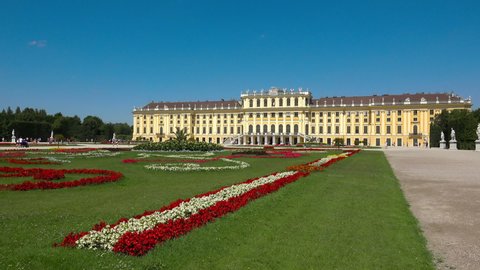 VIENNA, AUSTRIA - SUMMER, 2017: Schonbrunn Palace. Vienna, Austria.