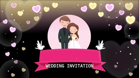 This is a sample wedding invitation video that can be used as video editing material