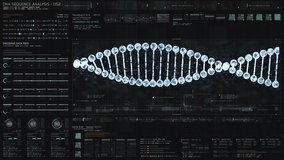 holographic display loopable rotating helical structure of DNA Science and medicine 3D animation on dark background - Powered by Shutterstock - Get 15% off with code: PIKWIZARD15