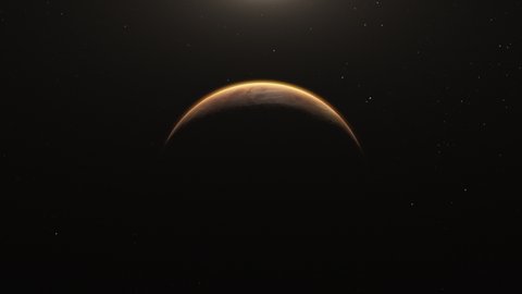 Amazing Venus illuminated by sunlight. Realistic 3D Rendering