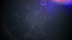 Animation of network of connections and data processing over human body model. science and data processing concept digitally generated video. - Powered by Shutterstock - Get 15% off with code: PIKWIZARD15