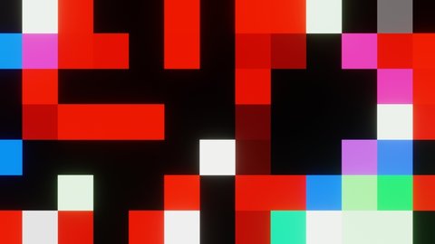 Pattern Bouncing Multicolored Squares Looped Endless Stock Footage 