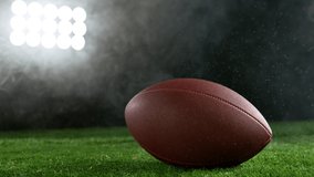 Close-up of American Football Ball, Super Slow Motion at 1000 fps. Filmed on High Speed Cinematic Camera. - Powered by Shutterstock - Get 15% off with code: PIKWIZARD15