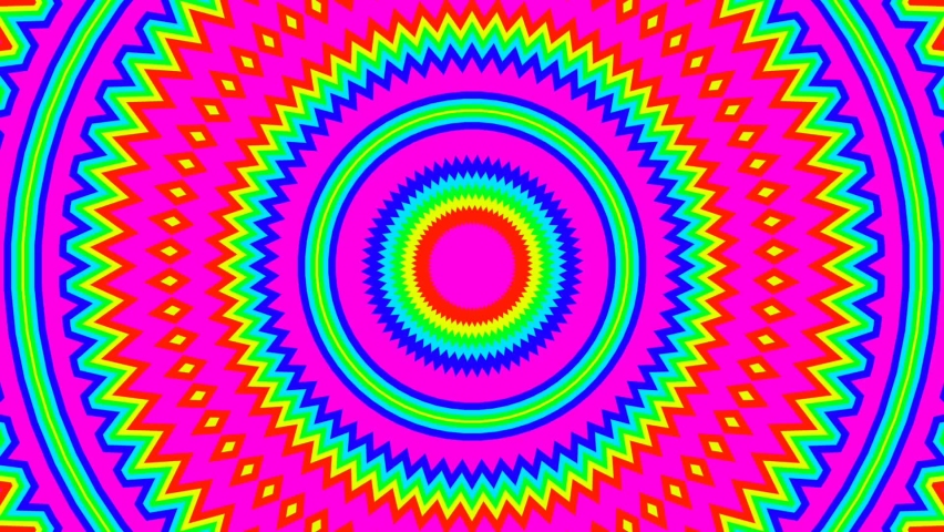 Rainbow Kaleidoscope pattern mandala circle lower line neon mirror redering geometry background effect abstract texture multi color spiral, circle