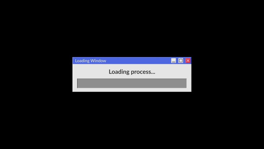 Animation of Futuristic Loading Transfer Upload Progress loading bar. System errors. Many pop-up windows on the desktop, malfunction in the system. Motion graphics. Royalty-Free Stock Footage #1089218519