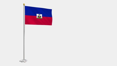 A loop video of the entire Haiti flag swaying in the wind.