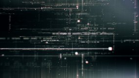 Futuristic abstract de-focus flowing data matrix, telemetry and encrypt numbers display with particles simulation for head up display in cyber space environment loop background - Powered by Shutterstock - Get 15% off with code: PIKWIZARD15