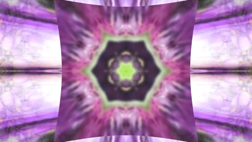 Purple Kaleidoscope pattern mandala circle lower line neon mirror redering geometry background effect abstract texture multi color spiral, circle