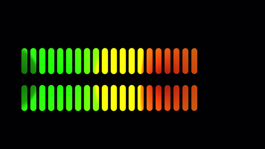 Close up, audio spectrum line waveform animation on alpha channel. Digital audio meter, Vu meter. Loopable, 4k background video. Royalty-Free Stock Footage #1089243171