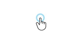 Finger touch gesture animation on white transparent background with alpha channel included. - Powered by Shutterstock - Get 15% off with code: PIKWIZARD15